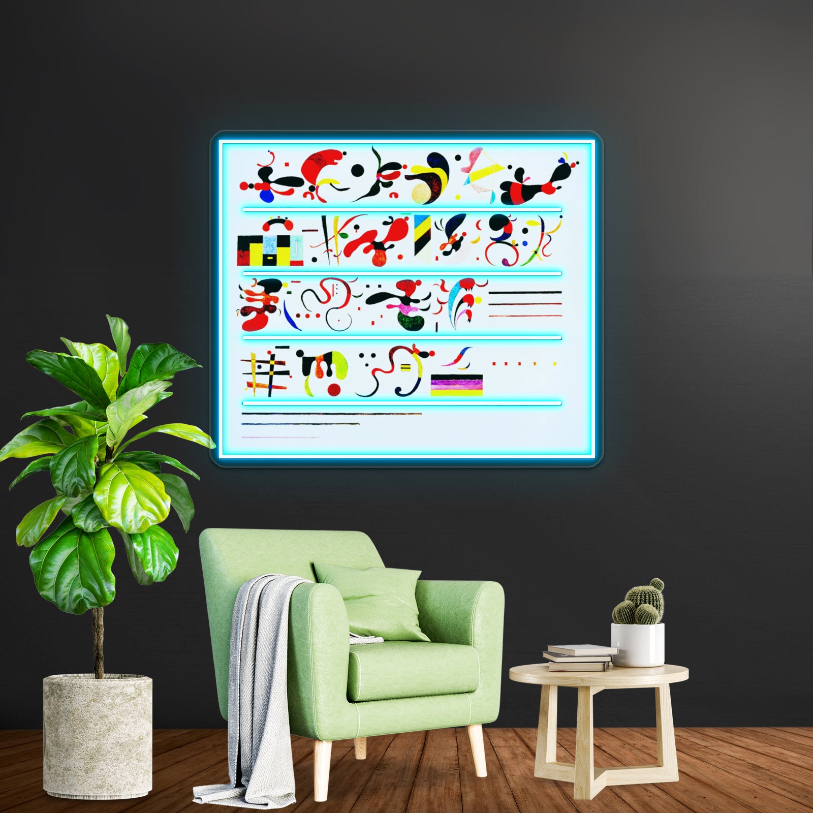 Succession Wassily Kandinsky Abstract Art Wall Artwork Neon Signs | Shineneon