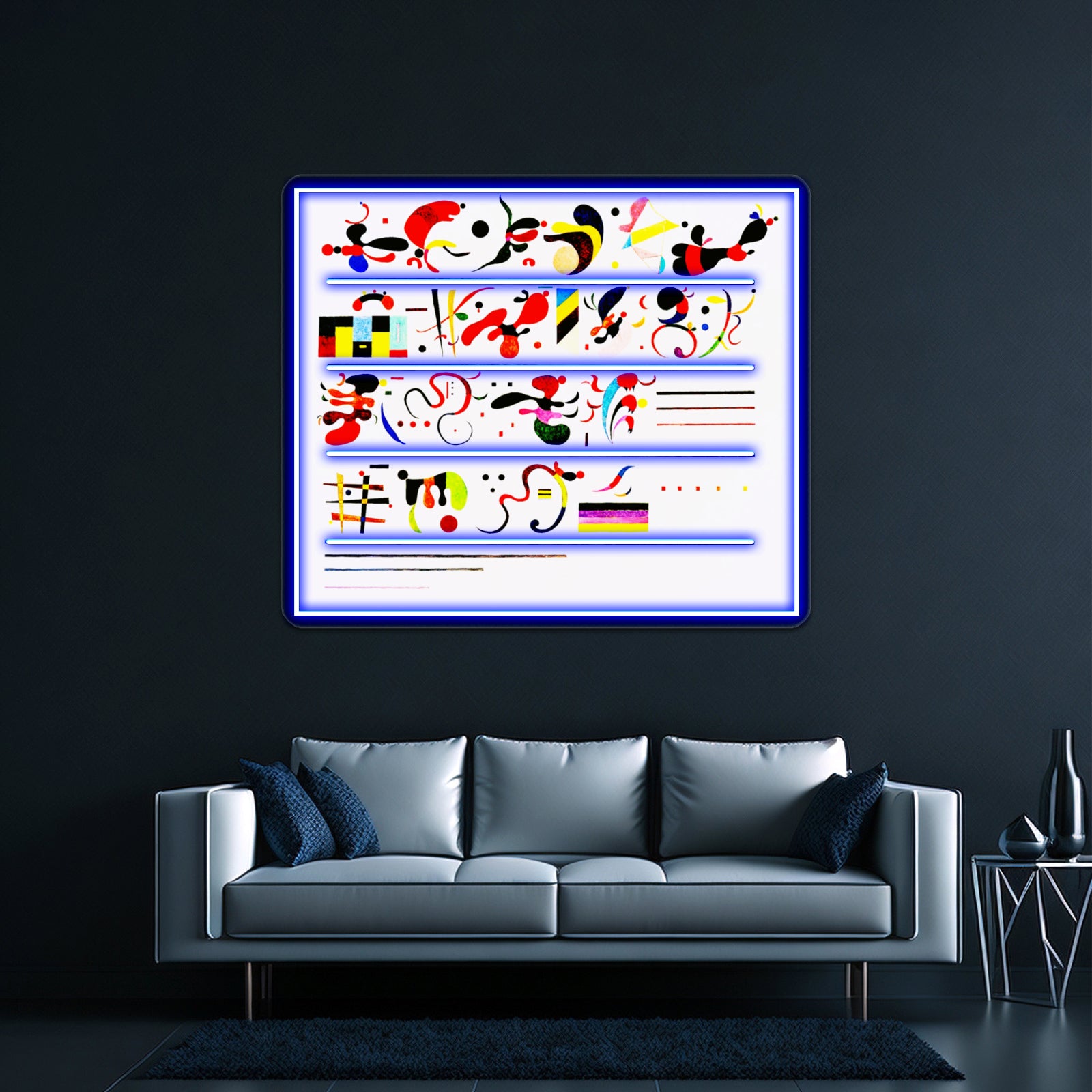 Succession Wassily Kandinsky Abstract Art Wall Artwork Neon Signs | Shineneon