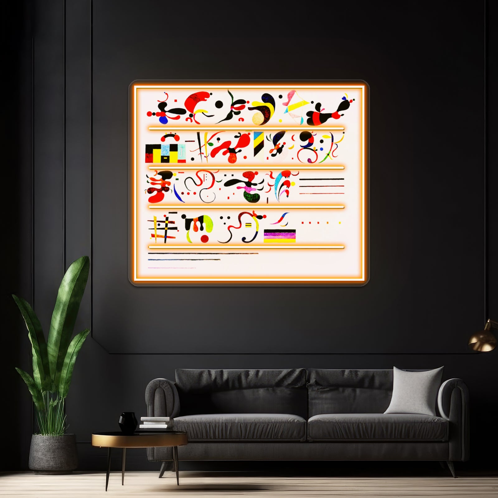 Succession Wassily Kandinsky Abstract Art Wall Artwork Neon Signs | Shineneon