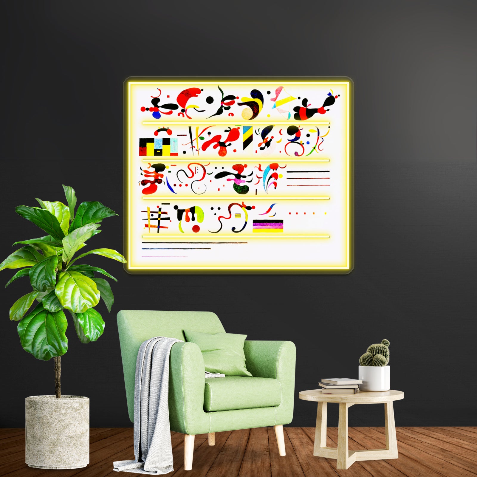 Succession Wassily Kandinsky Abstract Art Wall Artwork Neon Signs | Shineneon