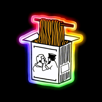 Succulent Chinese Meal Democracy Manifest Led Neon Sign Chinese Food Rgb Color - LED neon sign close-up detail