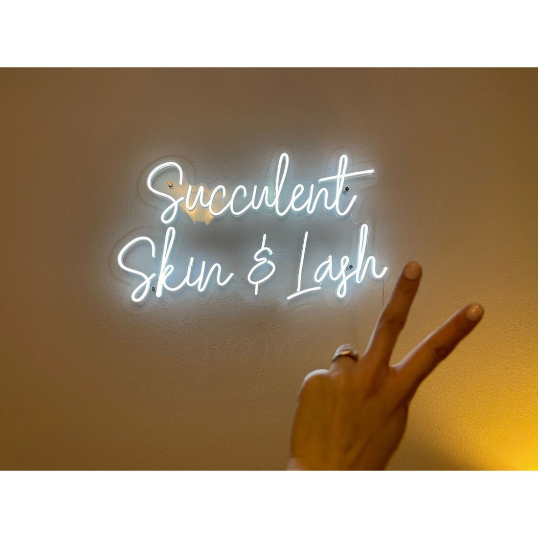 Succulent Skin And Lash Led Sign Business Neon Sign - Shineneon