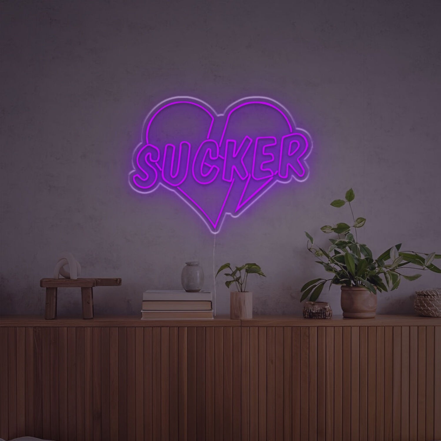 Sucker With Broken Heart Led Neon Sign | Shineneon