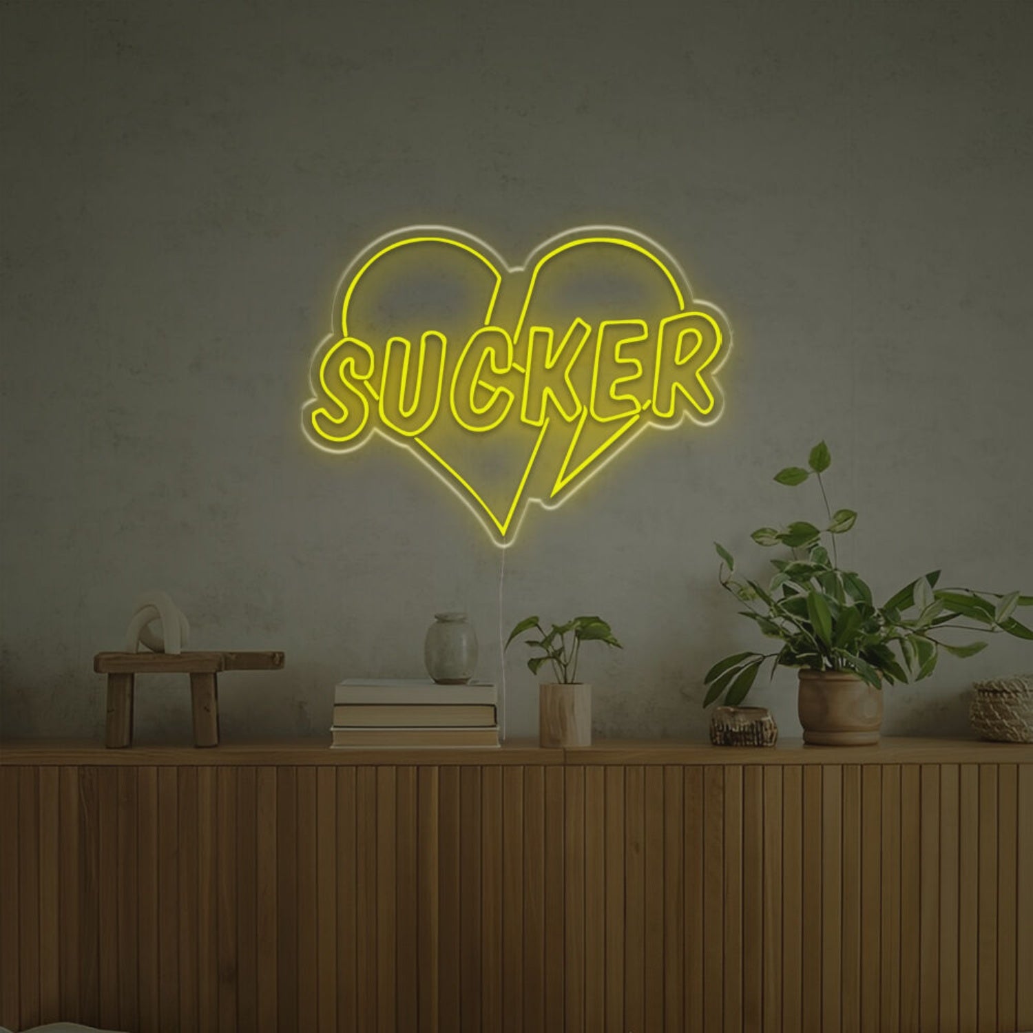 Sucker With Broken Heart Led Neon Sign | Shineneon