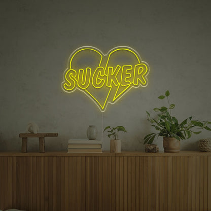 Sucker With Broken Heart Led Neon Sign | Shineneon