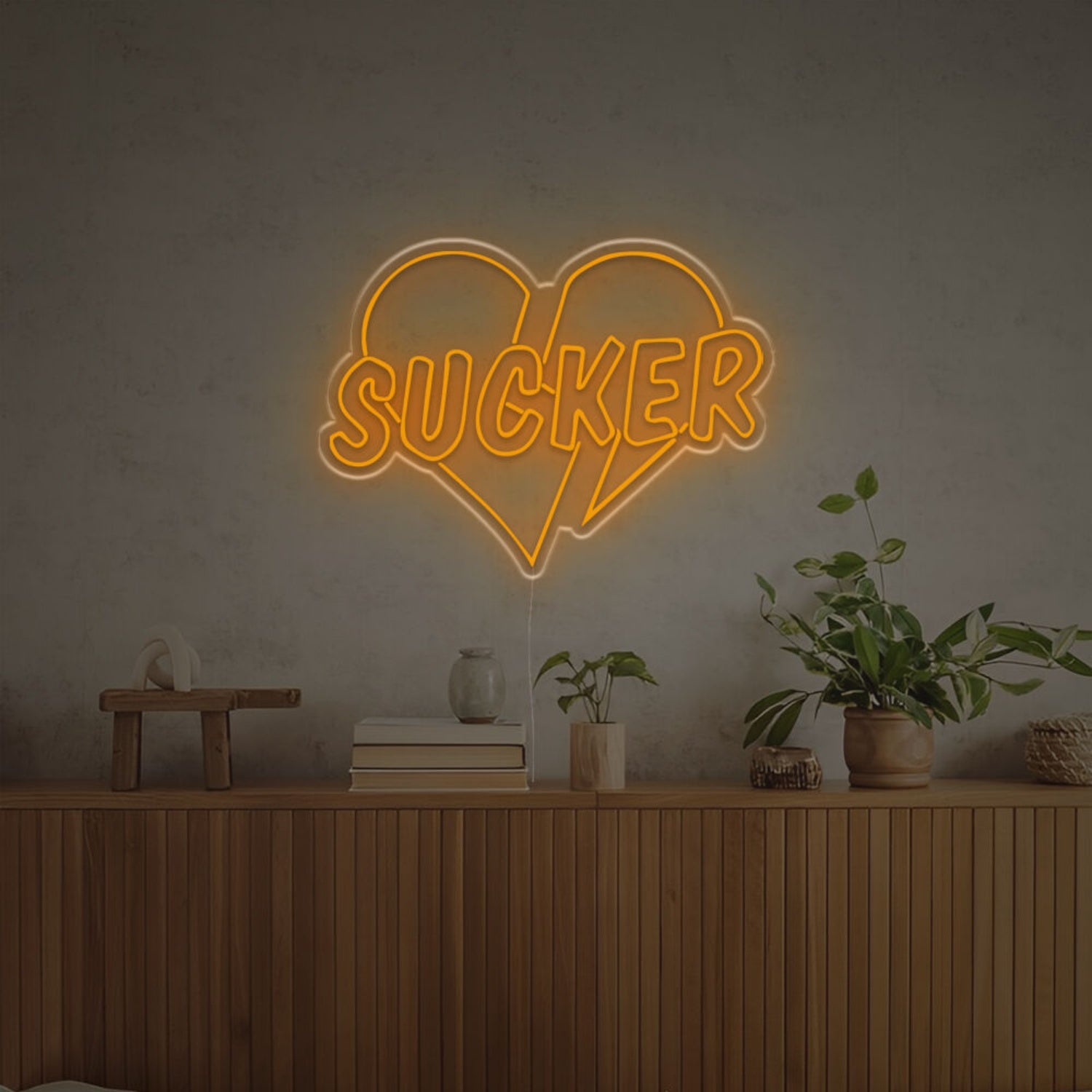 Sucker With Broken Heart Led Neon Sign | Shineneon