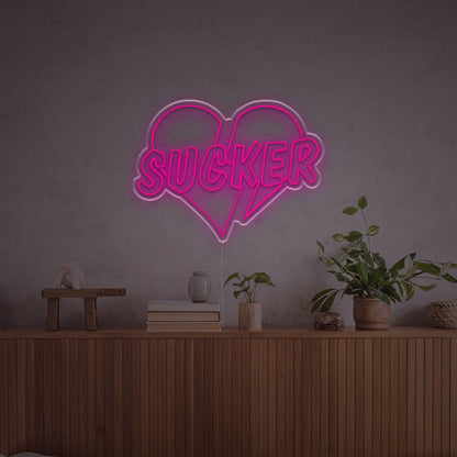 Sucker With Broken Heart Led Neon Sign | Shineneon