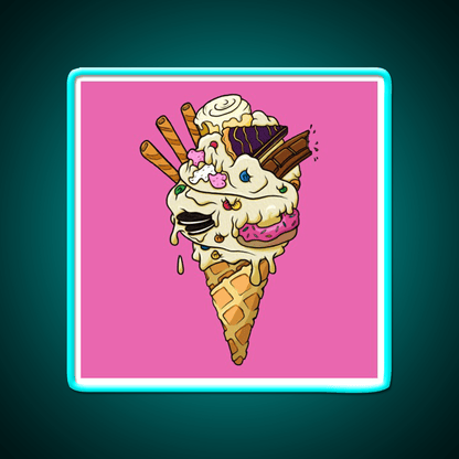 Sugar Rush Fast Food Led Neon Sign For Burger Place Rgb Color - Shineneon