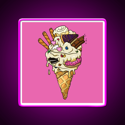 Sugar Rush Fast Food Led Neon Sign For Burger Place Rgb Color - Shineneon