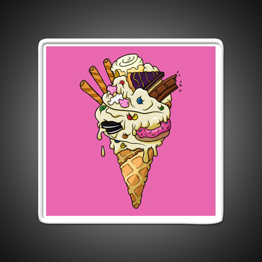 Sugar Rush Fast Food Led Neon Sign For Burger Place Rgb Color