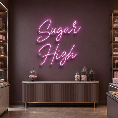 Sugar Rush LED Neon Sign Garage Man Cave Neon Sign size image
