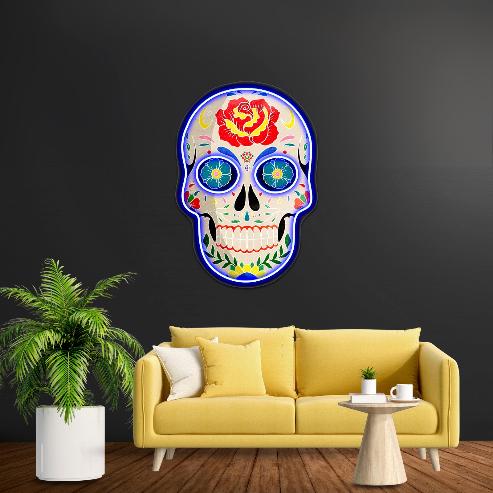 Sugar Skull Halloween Neon Sign Artwork For Led Signs For Room | Shineneon