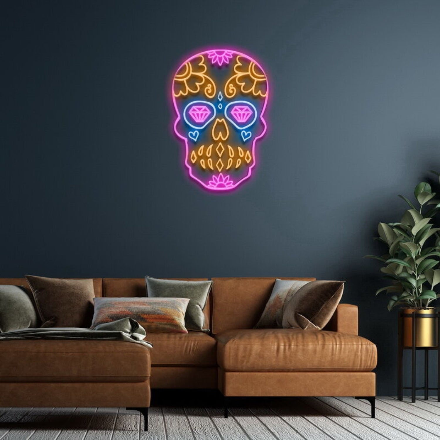 Sugar Skull Neon Sign For Festive And Whimsical Decor | Shineneon