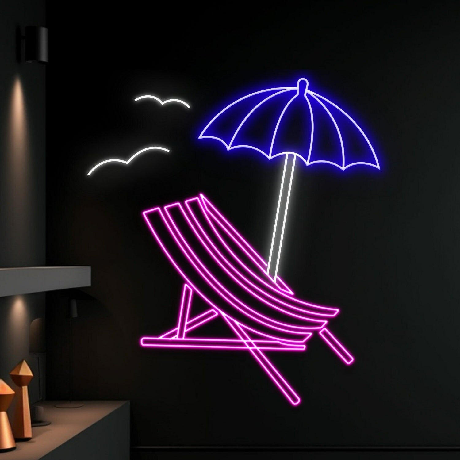 Summer Beach Chair Umbrella Led Neon Sign | Shineneon