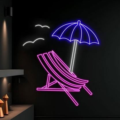 Summer Beach Chair Umbrella Led Neon Sign | Shineneon