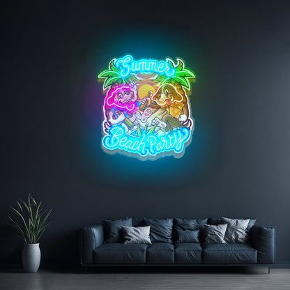 Summer Beach Party Led Neon Sign Light Custom Led Signs