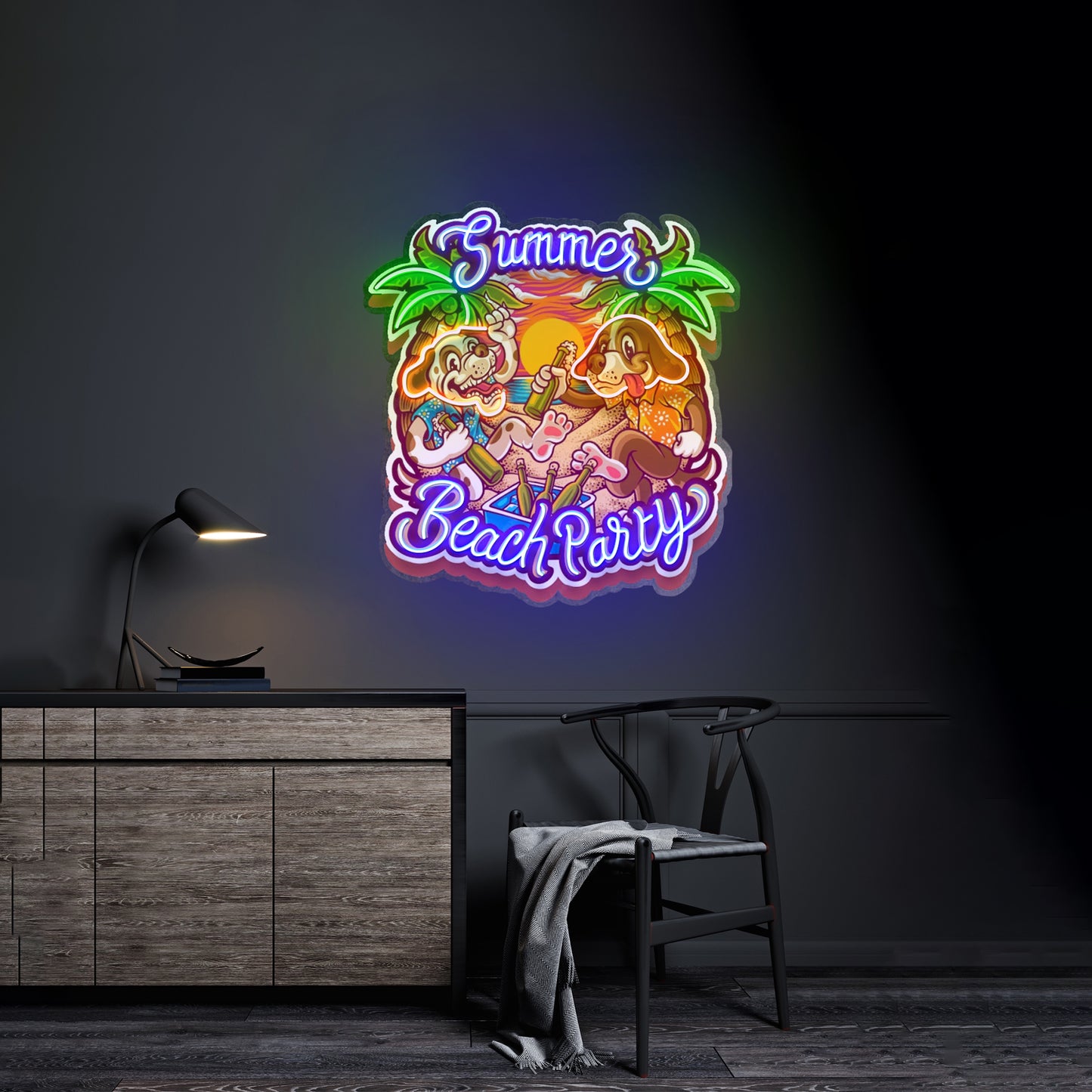 Summer Beach Party Led Neon Sign Light Custom Led Signs