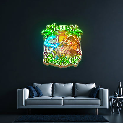 Summer Beach Party Led Neon Sign Light Custom Led Signs