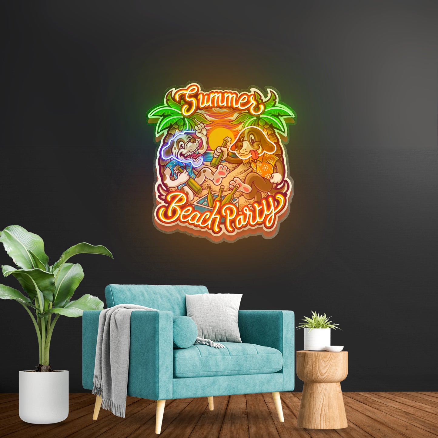 Summer Beach Party Led Neon Sign Light Custom Led Signs