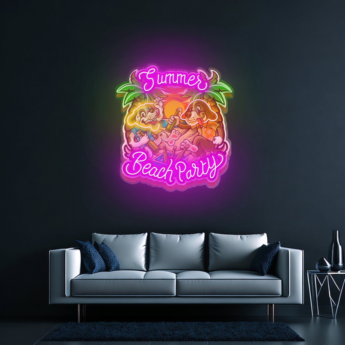 Summer Beach Party Led Neon Sign Light Custom Led Signs