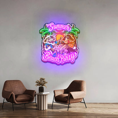 Summer Beach Party Led Neon Sign Light Custom Led Signs