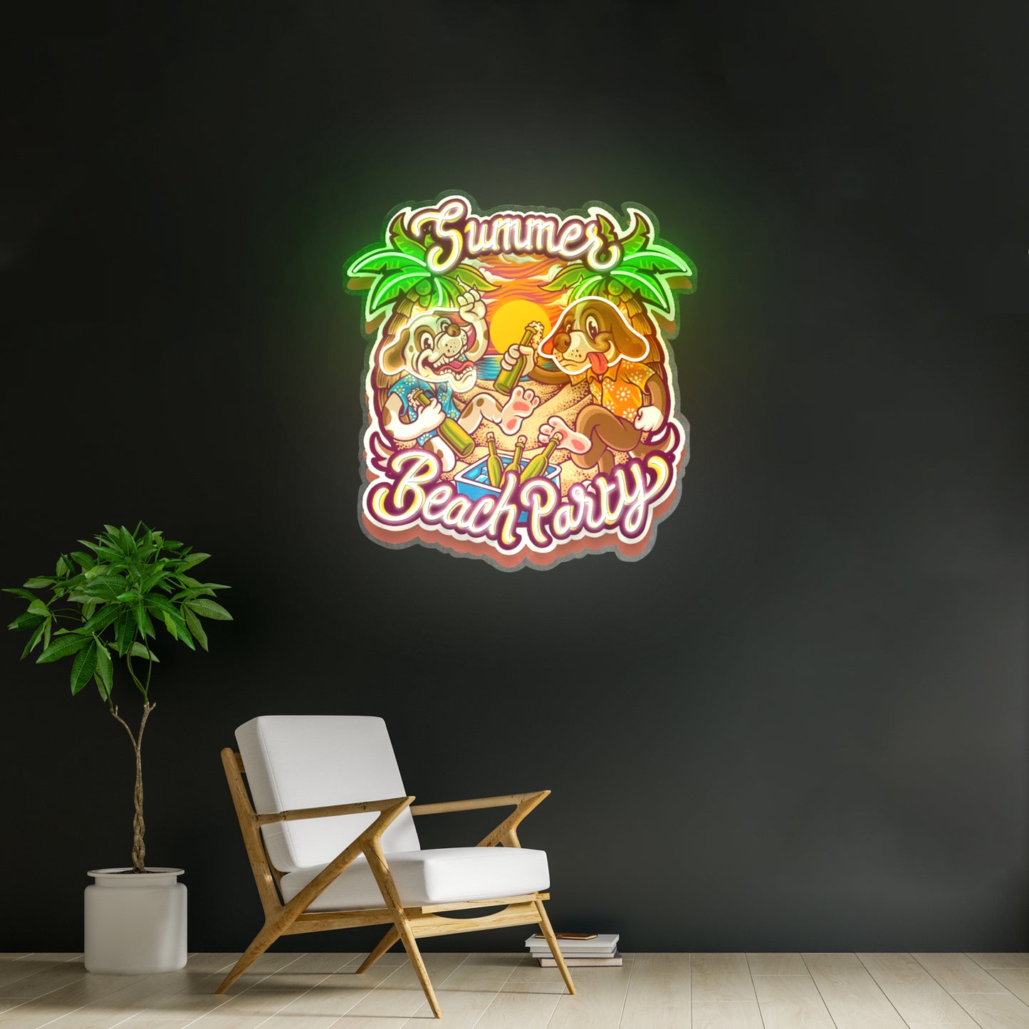 Summer Beach Party Led Neon Sign Light Custom Led Signs