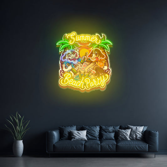 Summer Beach Party Led Neon Sign Light Custom Led Signs