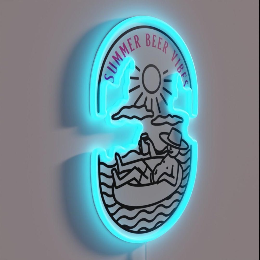 Summer Beer Vibes Rgb Led Neon Sign - Shineneon