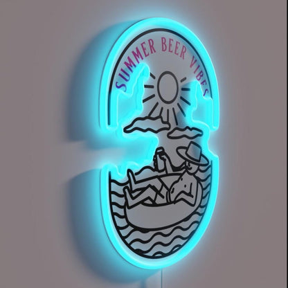 Summer Beer Vibes Rgb Led Neon Sign - Shineneon