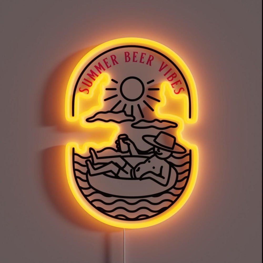 Summer Beer Vibes Rgb Led Neon Sign - Shineneon