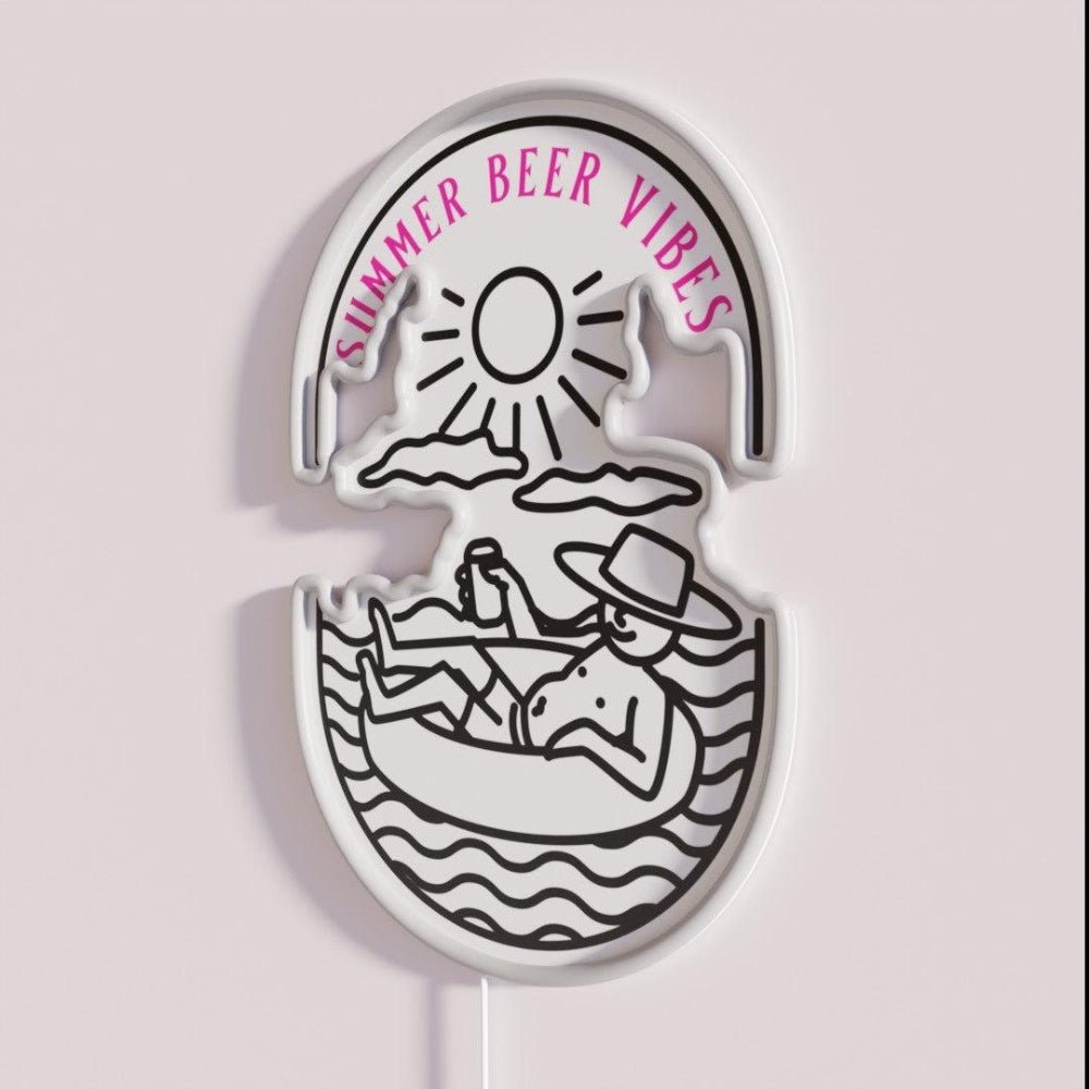 Summer Beer Vibes Rgb Led Neon Sign - Shineneon