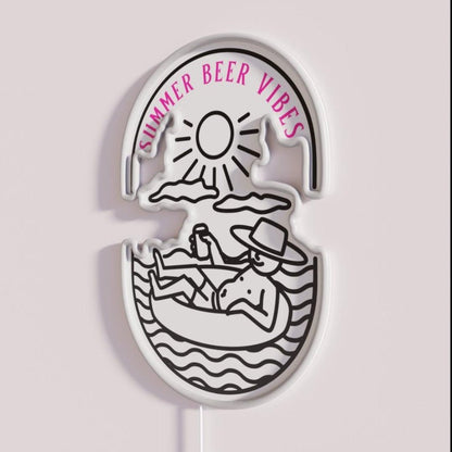 Summer Beer Vibes Rgb Led Neon Sign - Shineneon