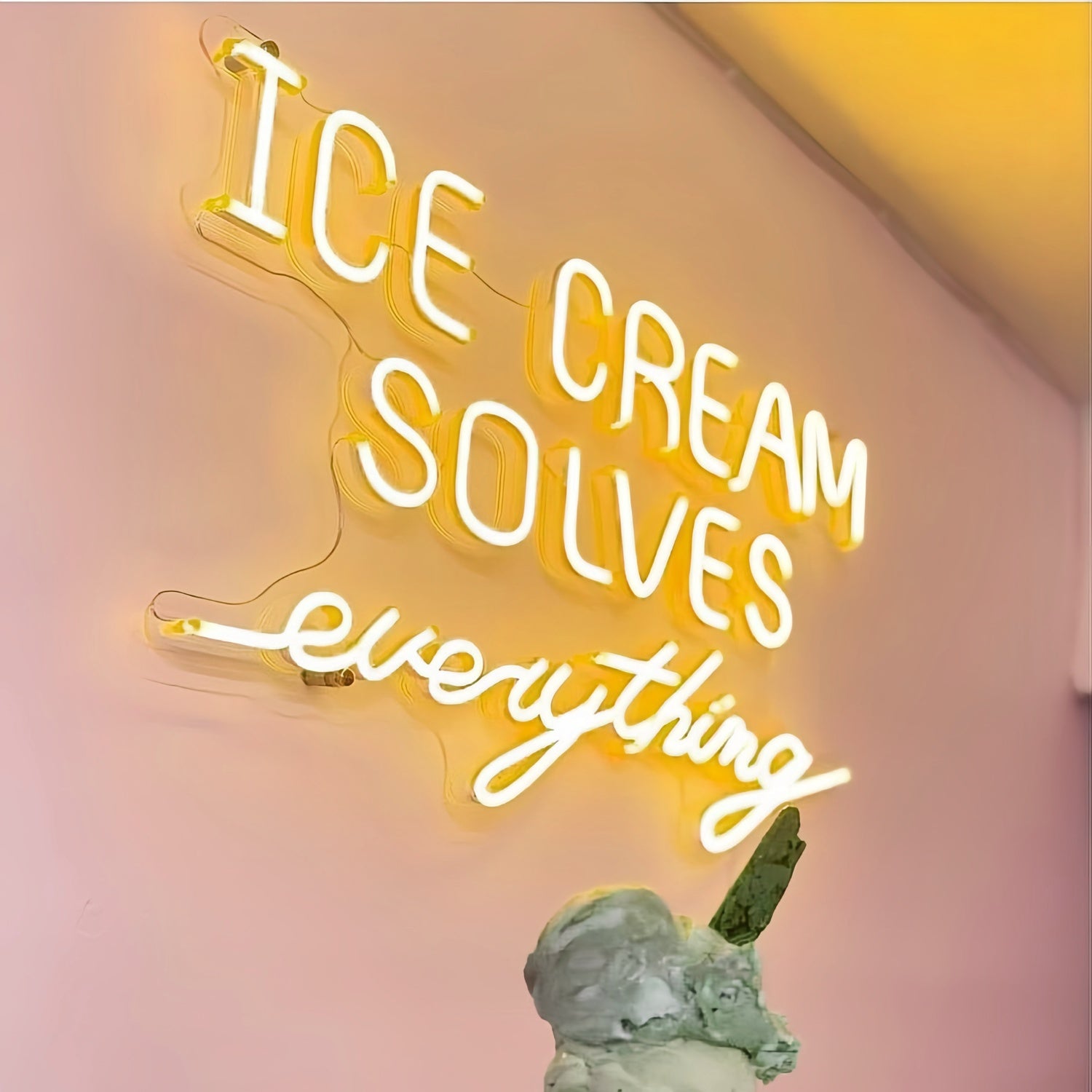 Summer Bliss Ice Cream Solves Everything Led Neon Sign | Shineneon