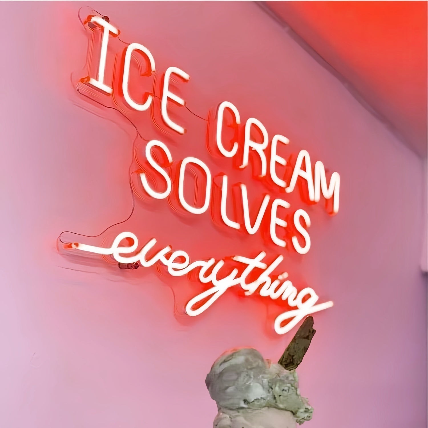 Summer Bliss Ice Cream Solves Everything Led Neon Sign | Shineneon