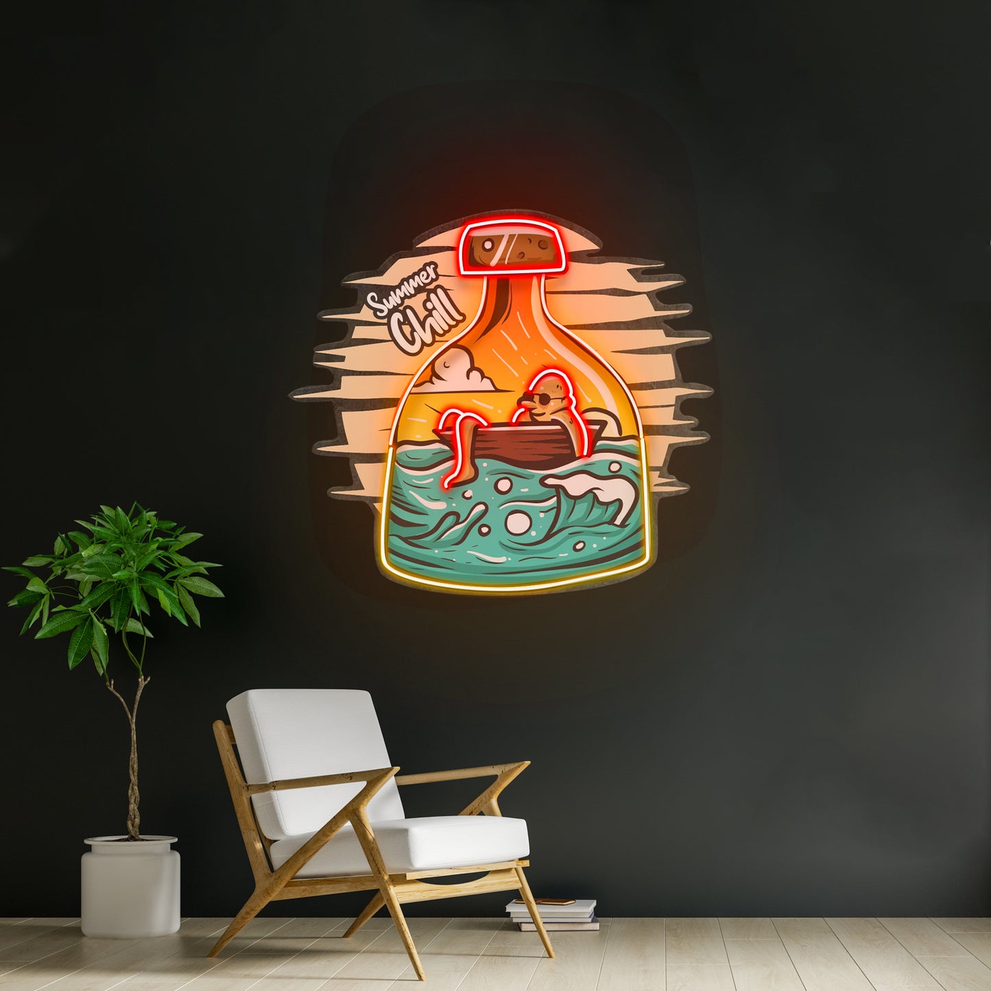 Summer Chill Led Neon Sign Light Custom Led Signs