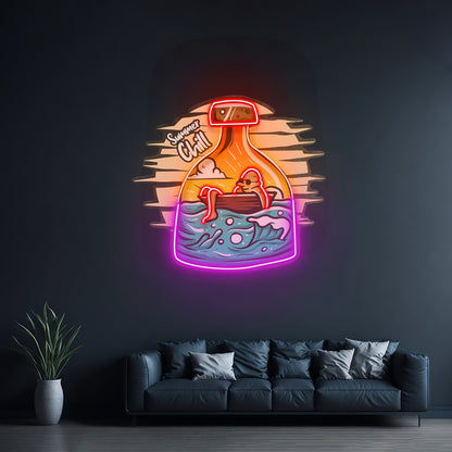 Summer Chill Led Neon Sign Light Custom Led Signs