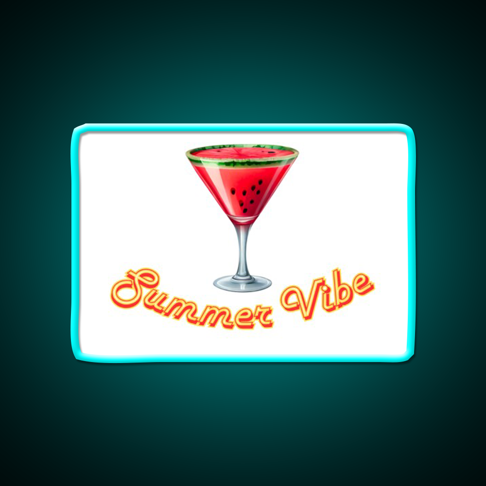 Summer Cocktail Bar Decor Led Neon Sign Rgb Color - Size and dimension reference