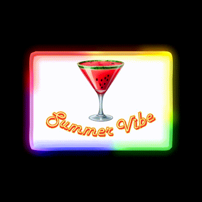 Summer Cocktail Bar Decor Led Neon Sign Rgb Color - LED neon sign close-up detail