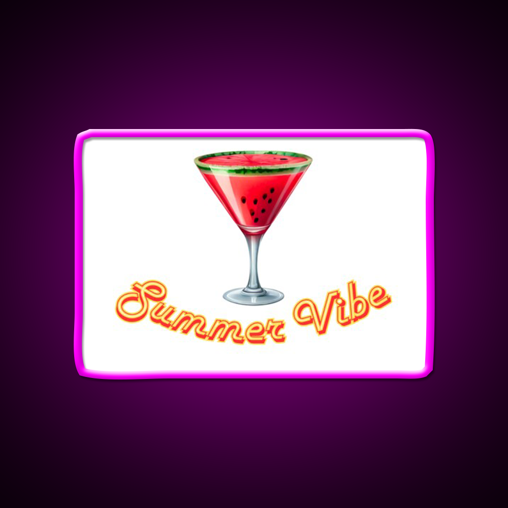 Summer Cocktail Bar Decor Led Neon Sign Rgb Color - Neon sign mounted on wall in room