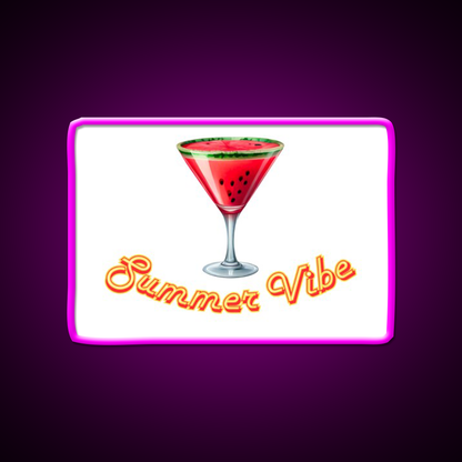 Summer Cocktail Bar Decor Led Neon Sign Rgb Color - Neon sign mounted on wall in room
