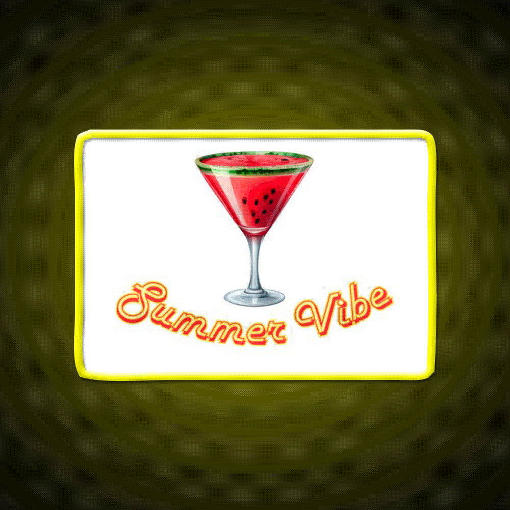 Summer Cocktail Bar Decor Led Neon Sign Rgb Color - Custom LED neon sign front view