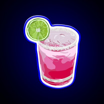 Summer Cocktail Illustration Cocktail Bar Decor Led Neon Sign Rgb Color - Shineneon