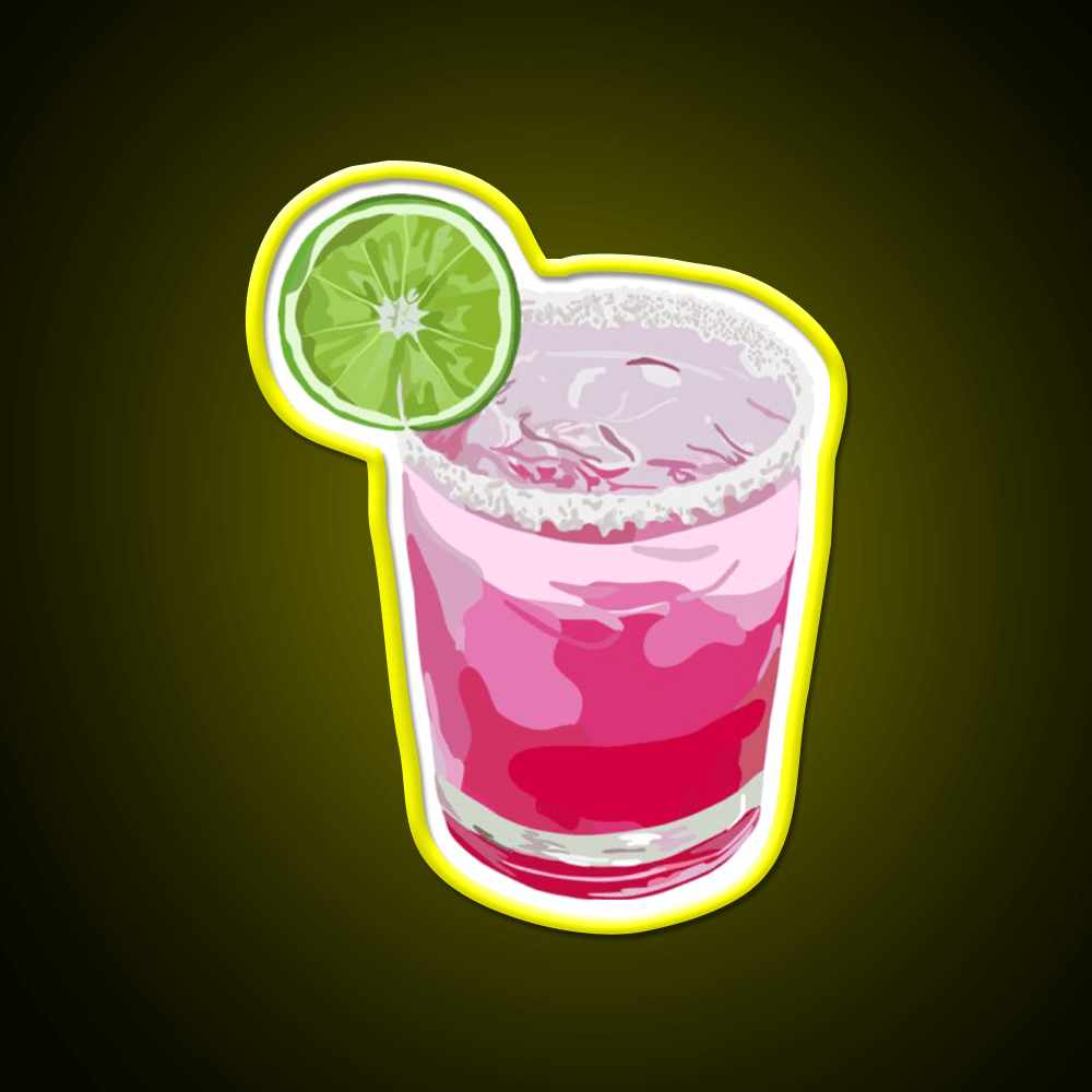 Summer Cocktail Illustration Cocktail Bar Decor Led Neon Sign Rgb Color - Shineneon