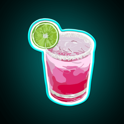 Summer Cocktail Illustration Cocktail Bar Decor Led Neon Sign Rgb Color - Shineneon