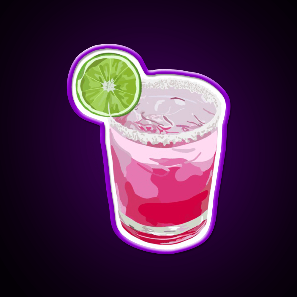 Summer Cocktail Illustration Cocktail Bar Decor Led Neon Sign Rgb Color - Shineneon