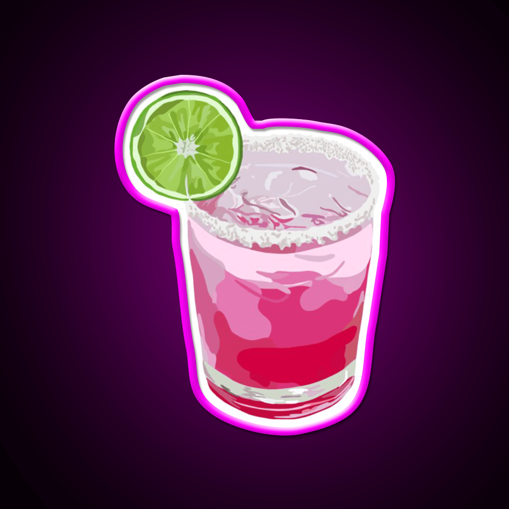 Summer Cocktail Illustration Cocktail Bar Decor Led Neon Sign Rgb Color - Shineneon
