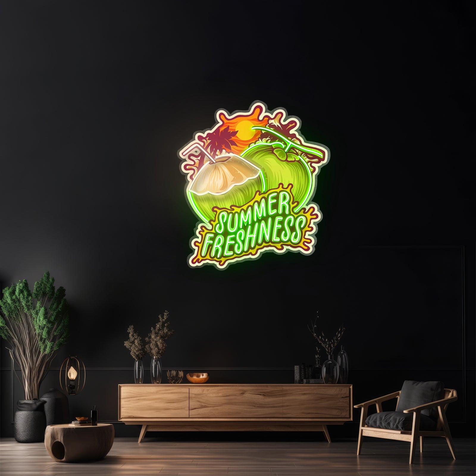 Summer Freshness Coconut Led Neon Sign Light Custom Led Signs - Shineneon