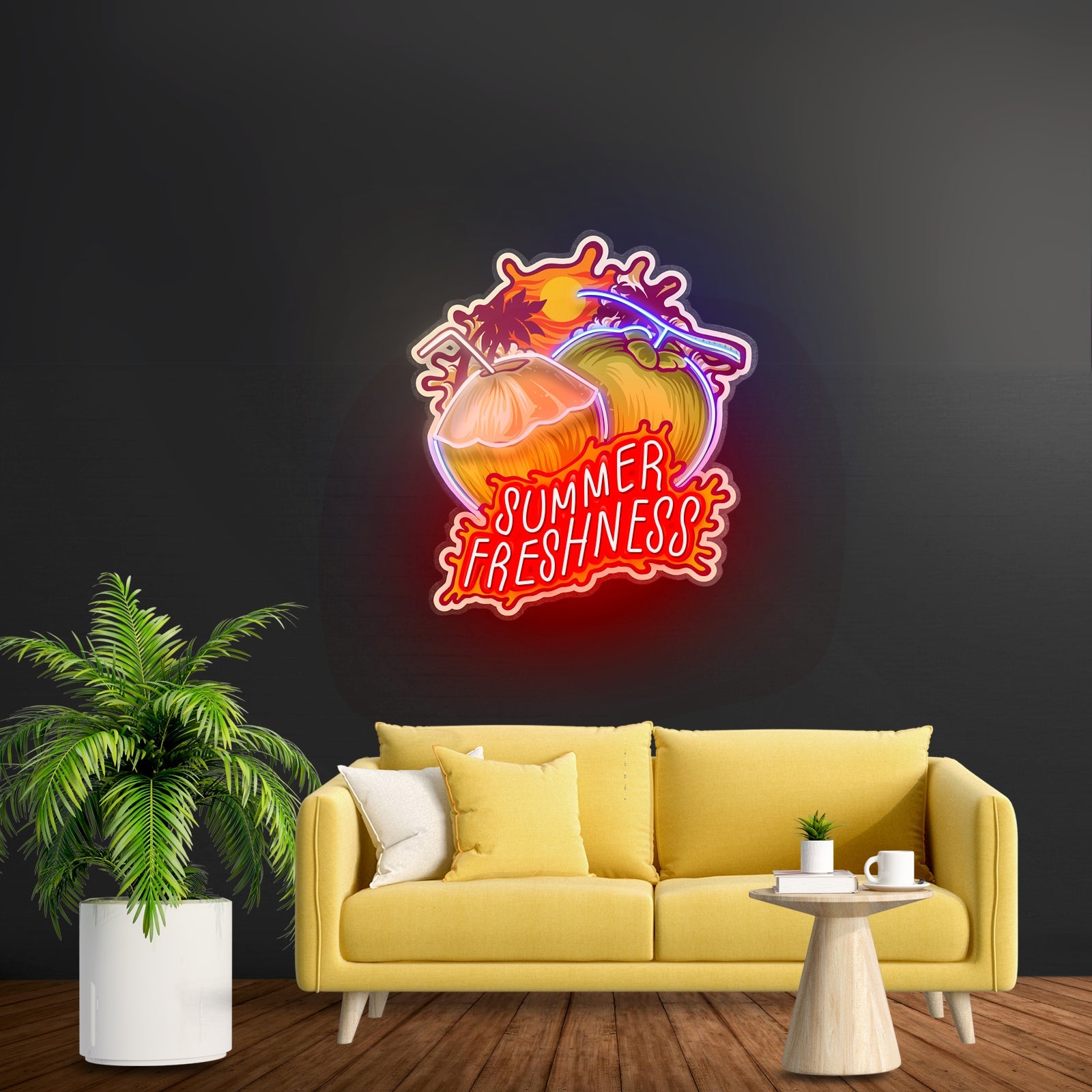 Summer Freshness Coconut Led Neon Sign Light Custom Led Signs - Shineneon