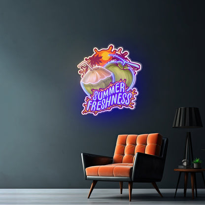 Summer Freshness Coconut Led Neon Sign Light Custom Led Signs - Shineneon