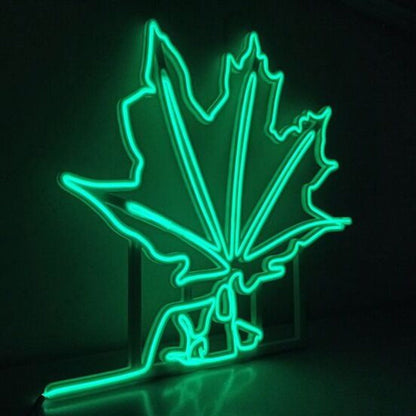 Summer Large Green Leaf Led Neon Sign - Shineneon